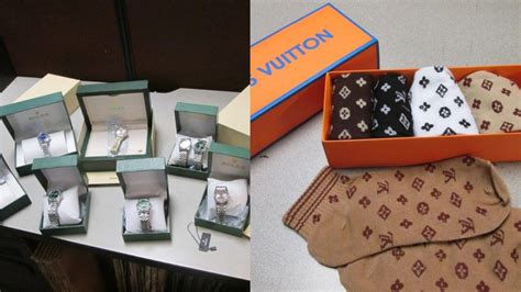 Over 0K worth of counterfeit watches, socks, sunglasses  